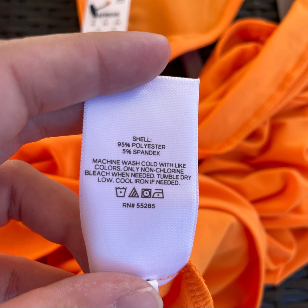 Express Orange Draped Cowl Neck Racerback Tank Top Size L (NWT) - Picture 7 of 7